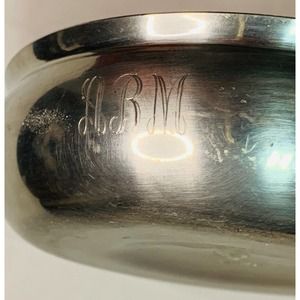 Williamsburg Porringer USS MONROE 1977 Monogrammed ABM Stieff Pewter CW15-19